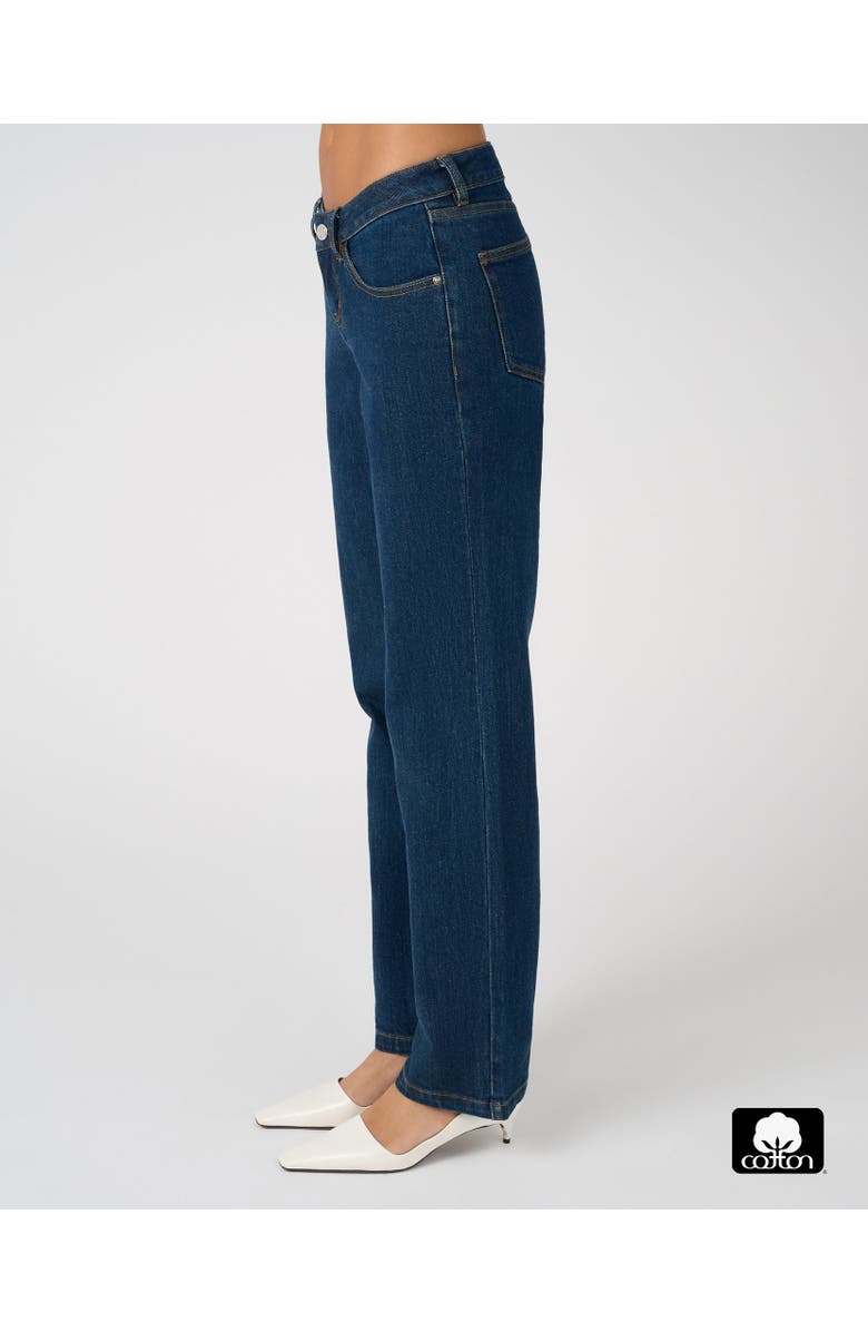 WeWoreWhat 90's Straight Leg Jean, Alternate, color, Dark Mid Wash