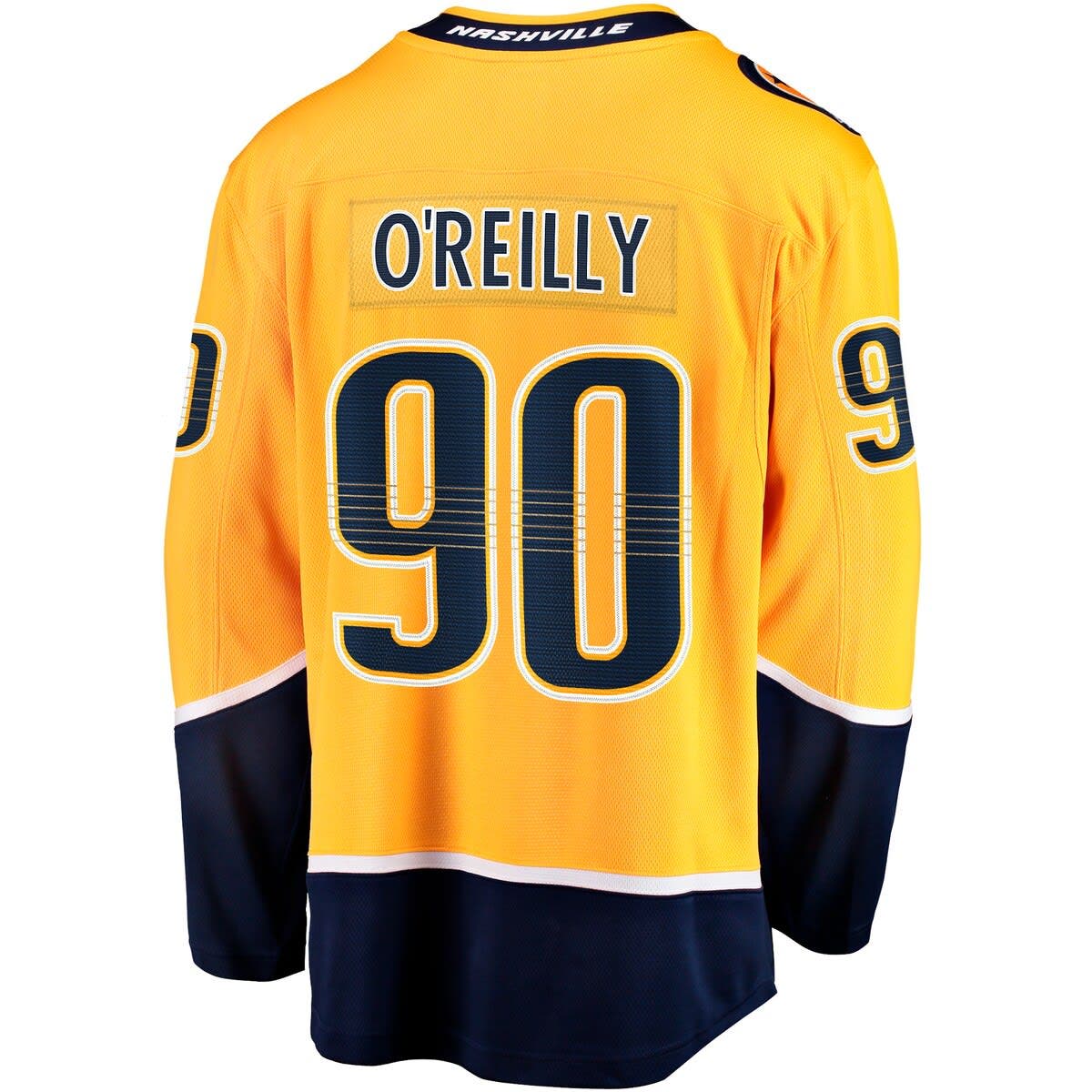 FANATICS Men's Fanatics Ryan O'Reilly Gold Nashville Predators Home ...