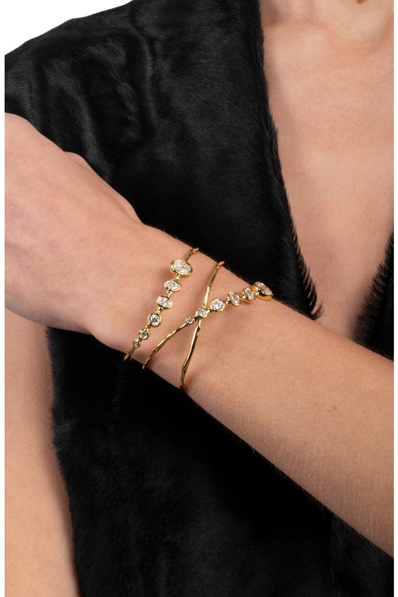 Asterales Mixed Cubic Zirconia Orbit Cuff, Alternate, color, STONES