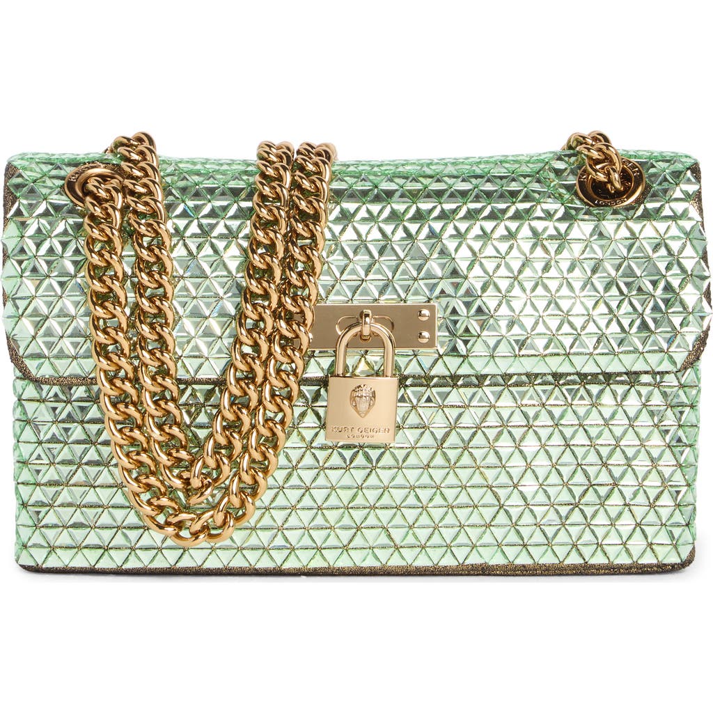 Kurt Geiger London Brixton Mini Crystal Crossbody Bag In Green