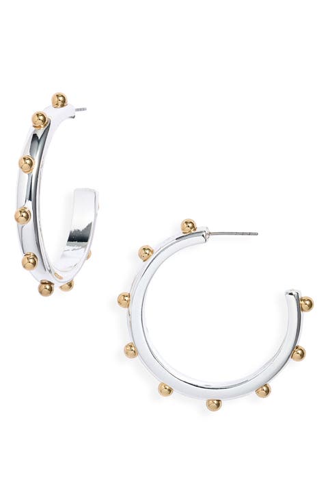 Studded Hoop Earrings