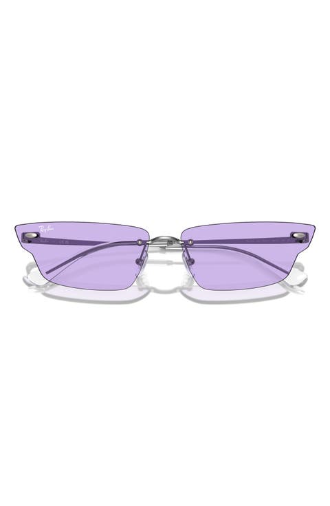 66mm Anh Frameless Butterfly Sunglasses