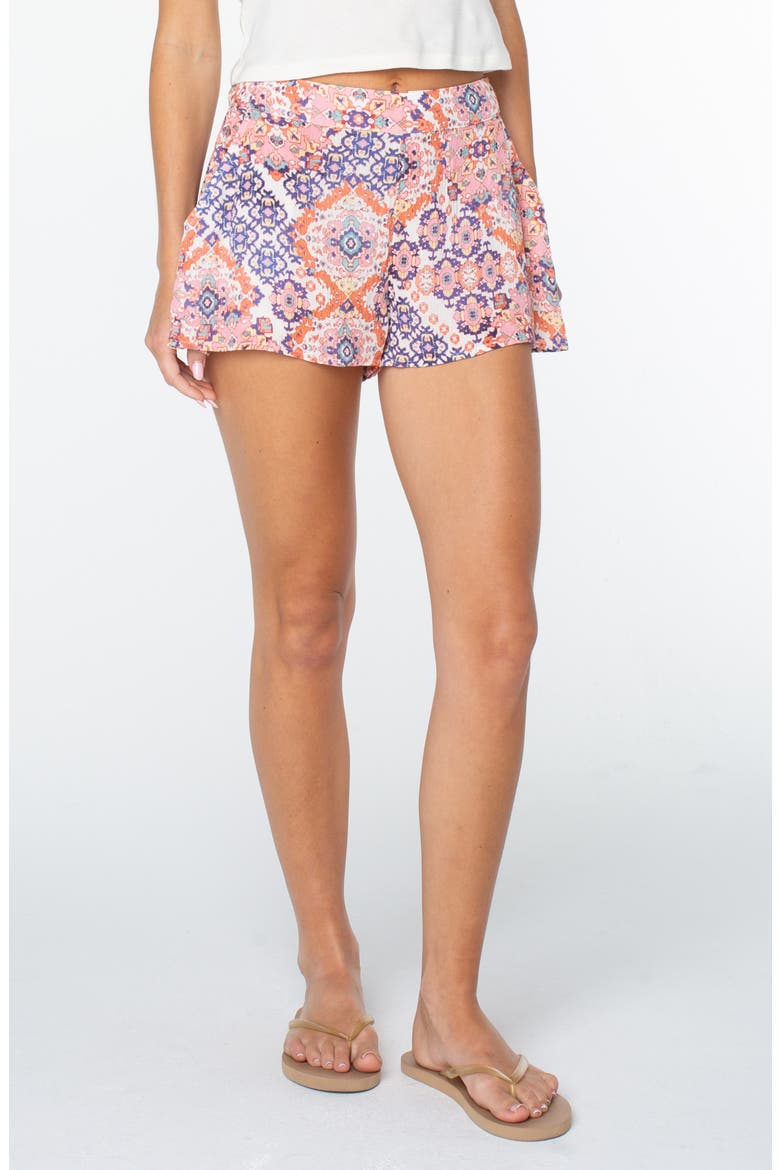 Midnight Avenue Print Shorts, Main, color, SPICE ROUT
