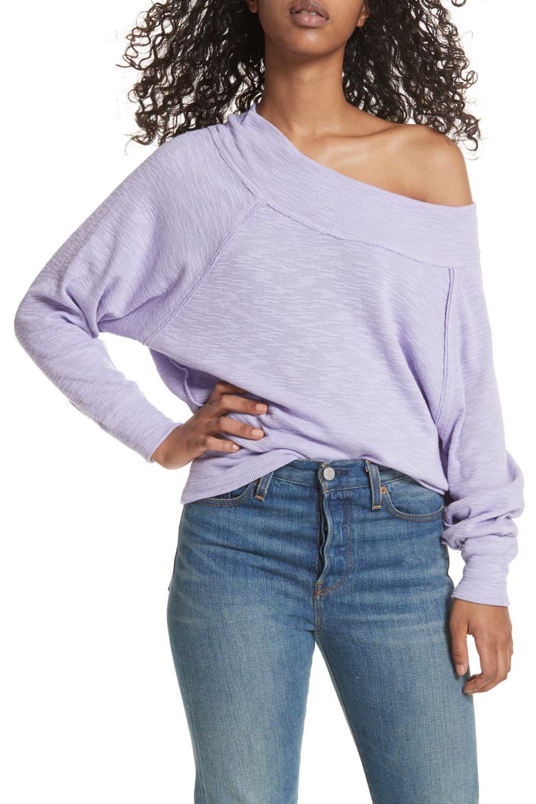 Palisades Off the Shoulder Top, Main, color, LILAC