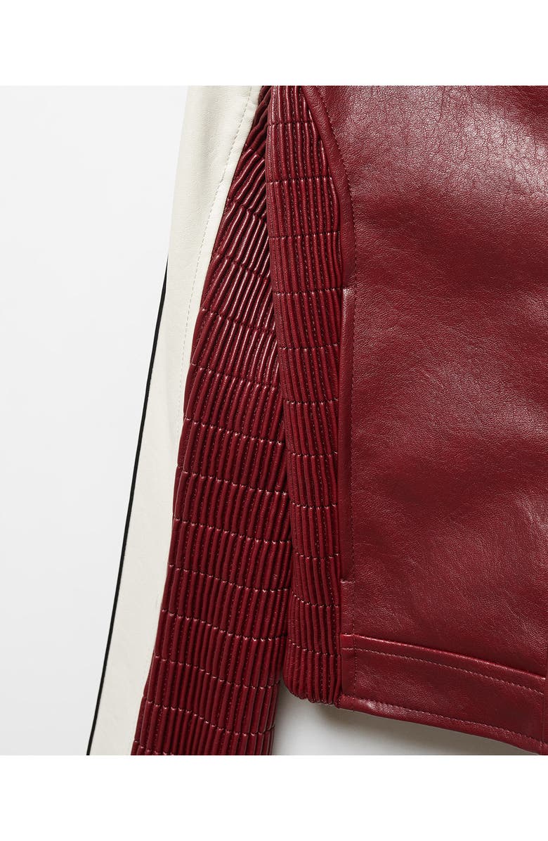MANGO Faux Leather Moto Jacket, Alternate, color, 