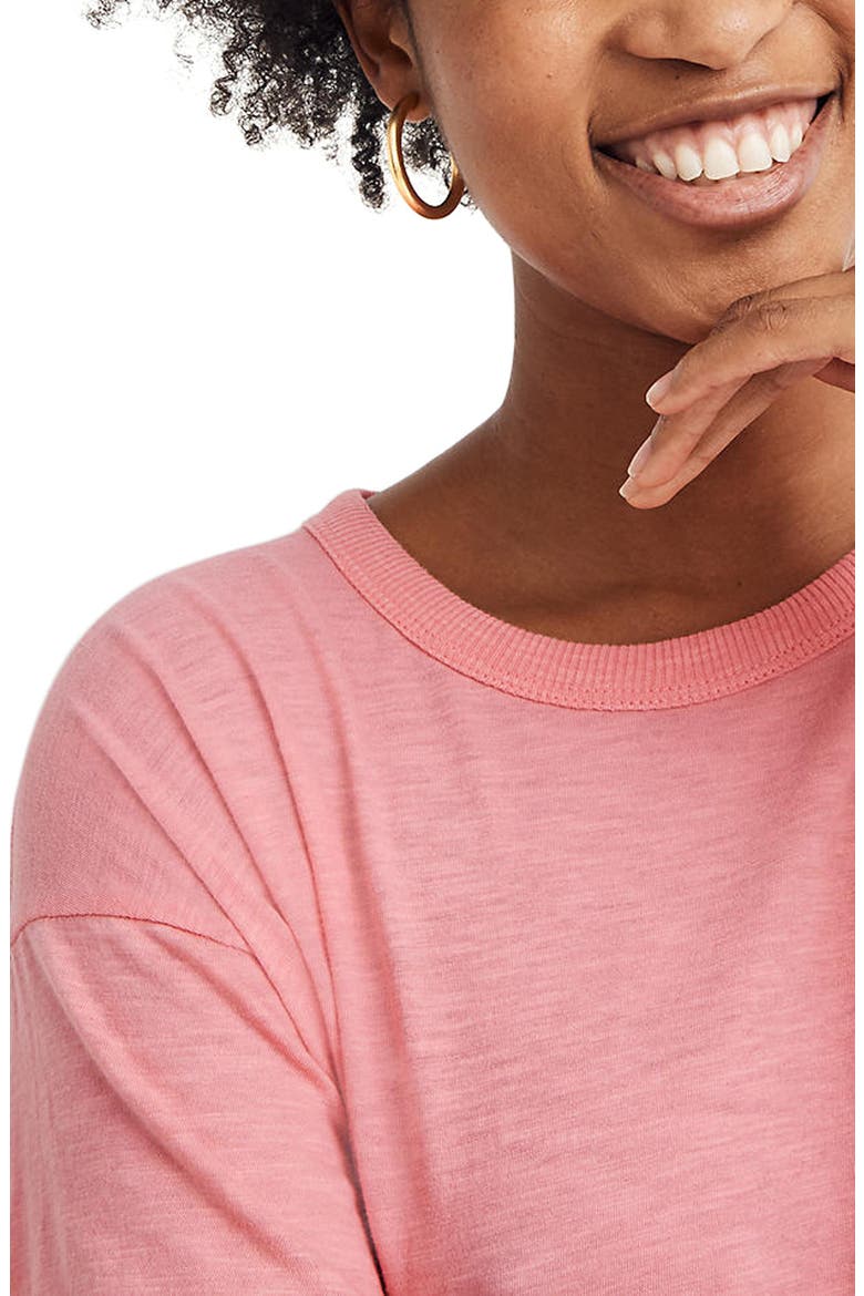 Whisper Cotton Crewneck T-Shirt, Alternate, color, CAFE PINK