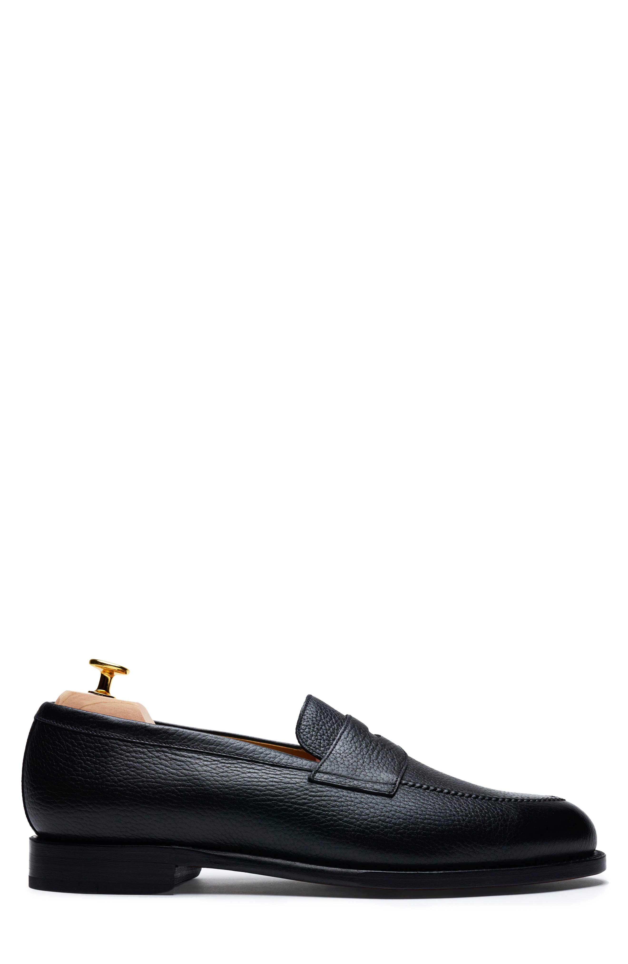The Penny Loafer, Alternate, color, BLACK GRAIN
