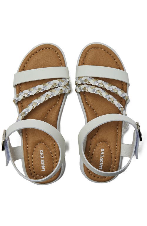 LANDS' END LANDS' END KIDS BRAIDED EASY ON DRESS SANDALS 