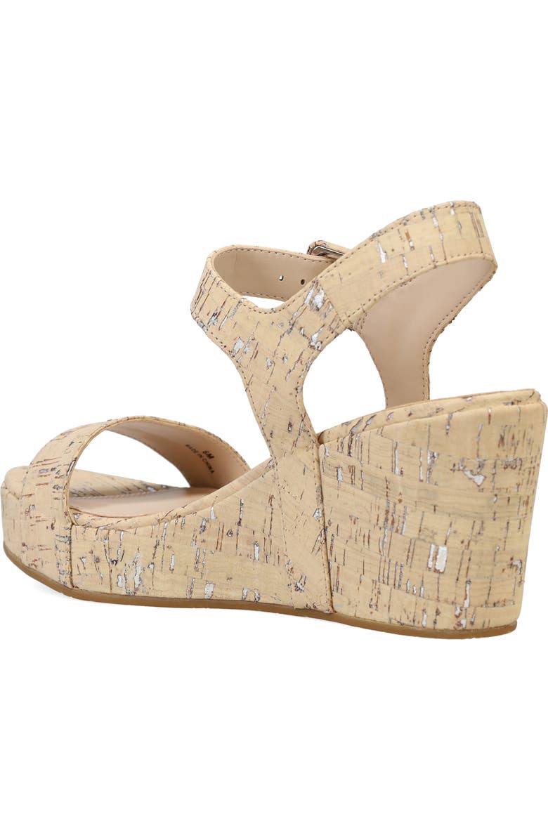 Pelle Moda Wiltz Ankle Strap Platform Wedge Sandal, Alternate, color, White Washed