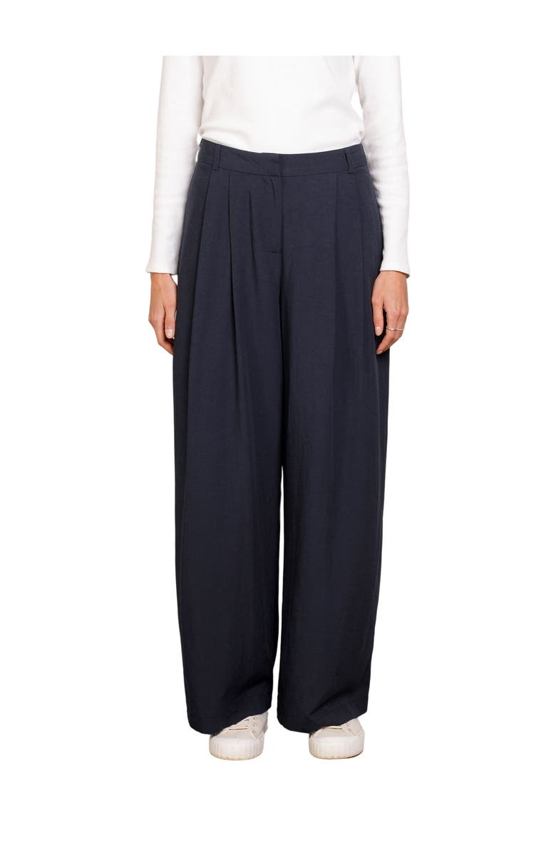 Celtic & Co. Wide Leg Drape Pants, Main, color, Dark Navy