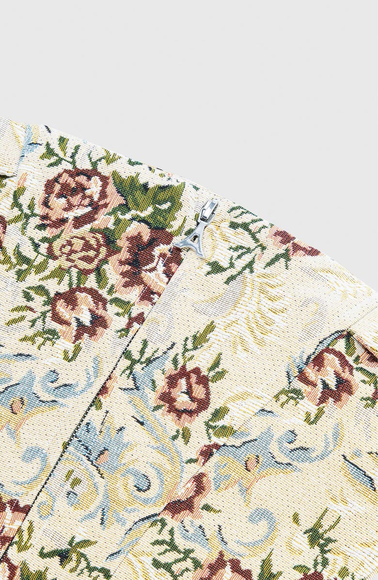 Manière De Voir Bonnie Floral Jacquard Bardot Corset Top, Alternate, color, Beige