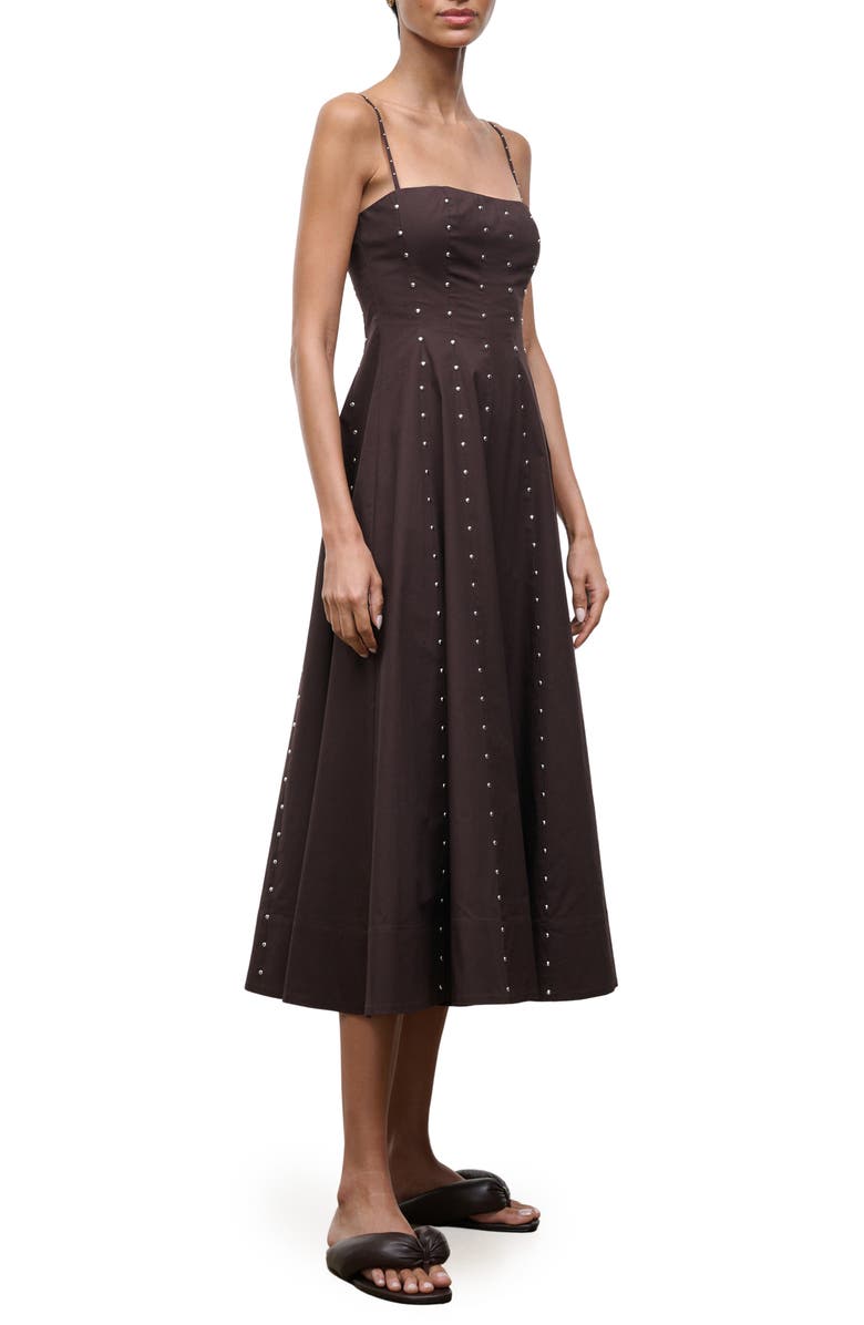 STAUD Wylie Stud Sleeveless Maxi Dress, Alternate, color, Earth Studs