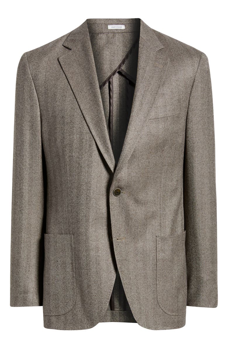 Peter Millar Hyperlight Soft Wool Sport Coat, Alternate, color, Brown