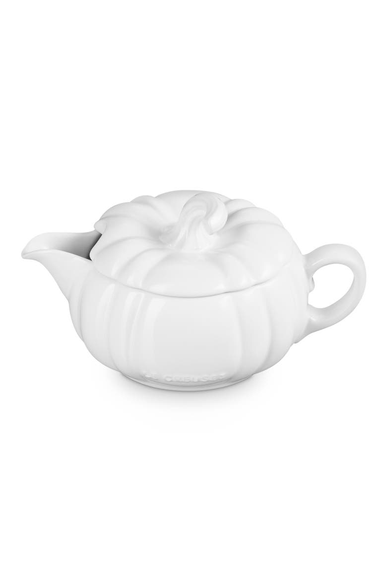 Pumpkin Gravy Boat & Lid, Alternate, color, WHITE