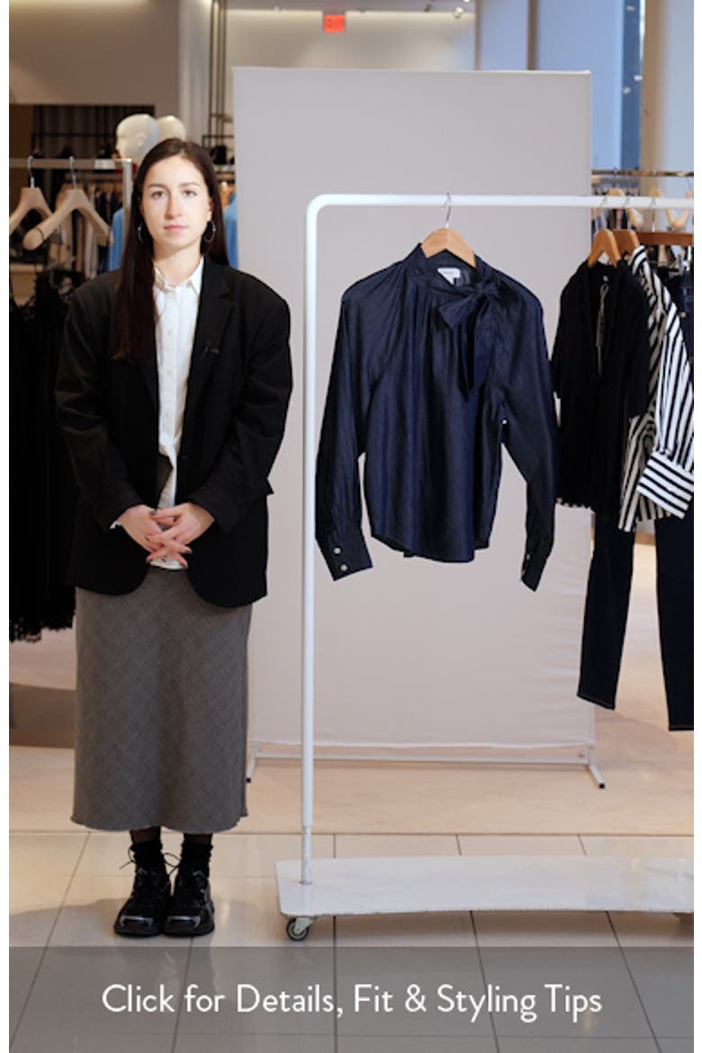 Denim Tie Neck Top video