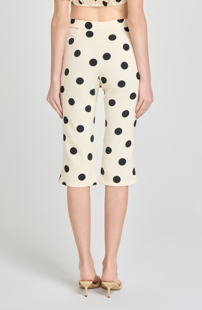 WAYF Marcy Polka Dot Capri Pants, Alternate, color, Ant Ivory Polka Dot