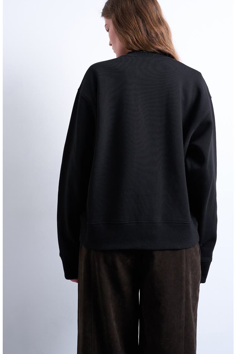 Ultimate Oversize Cotton Blend Sweatshirt, Alternate, color, BLACK