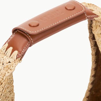 Large Raffia Moon Shoulder Bag