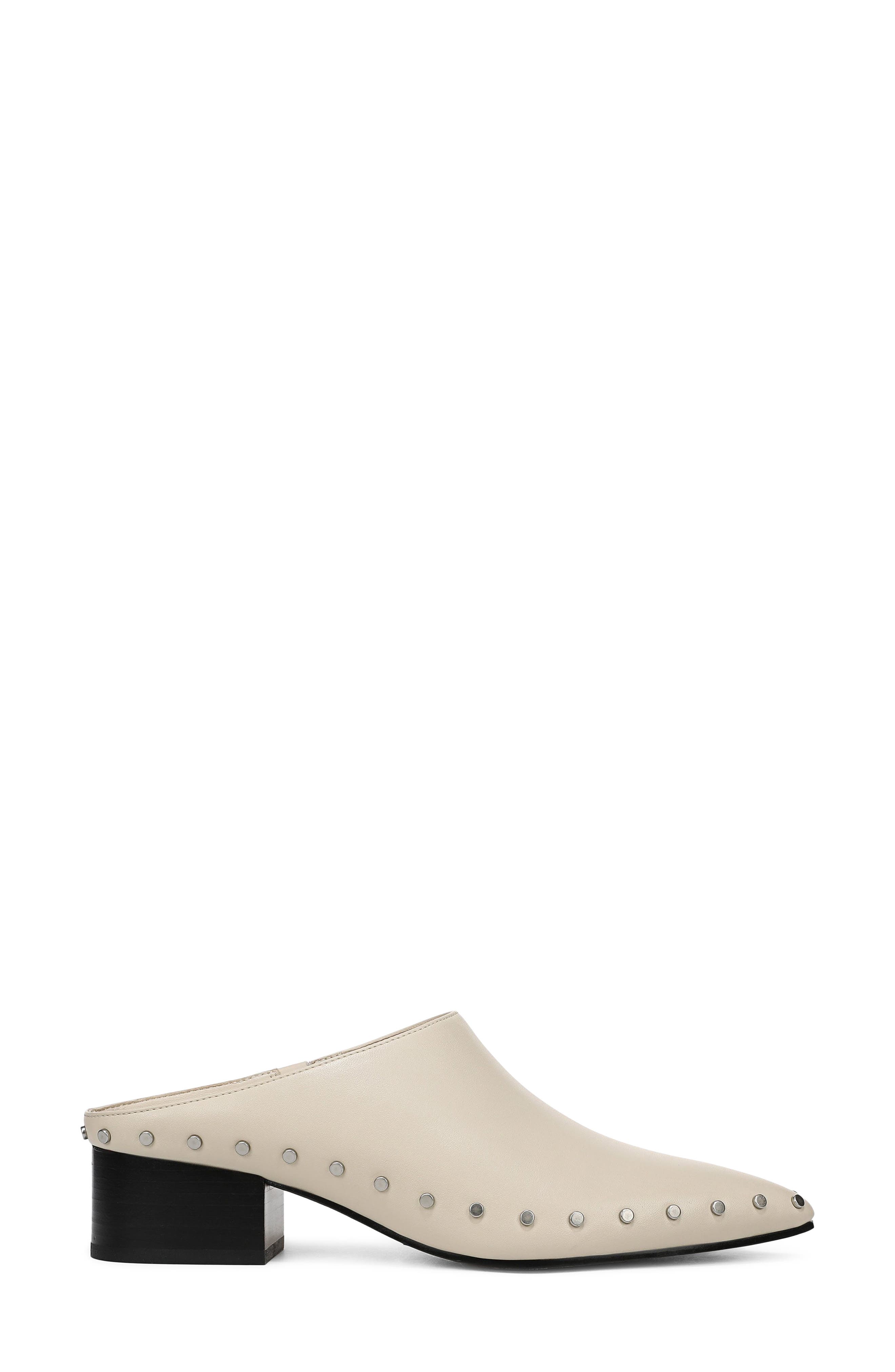 August Studded Leather Mule, Alternate, color, MOONLIGHT