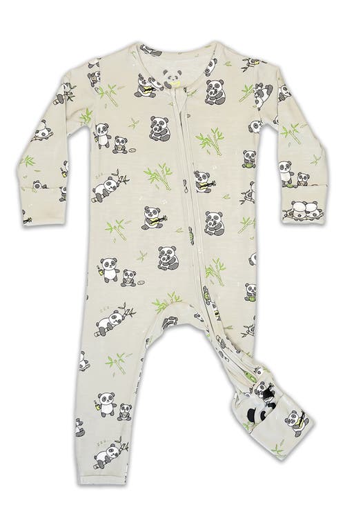 Bellabu Bear Kids' Panda Bear Fitted Convertible Footie Pajamas