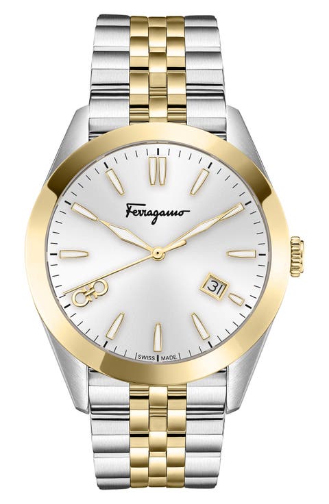 Classic Two-Tone Bracelet Watch, 42mm