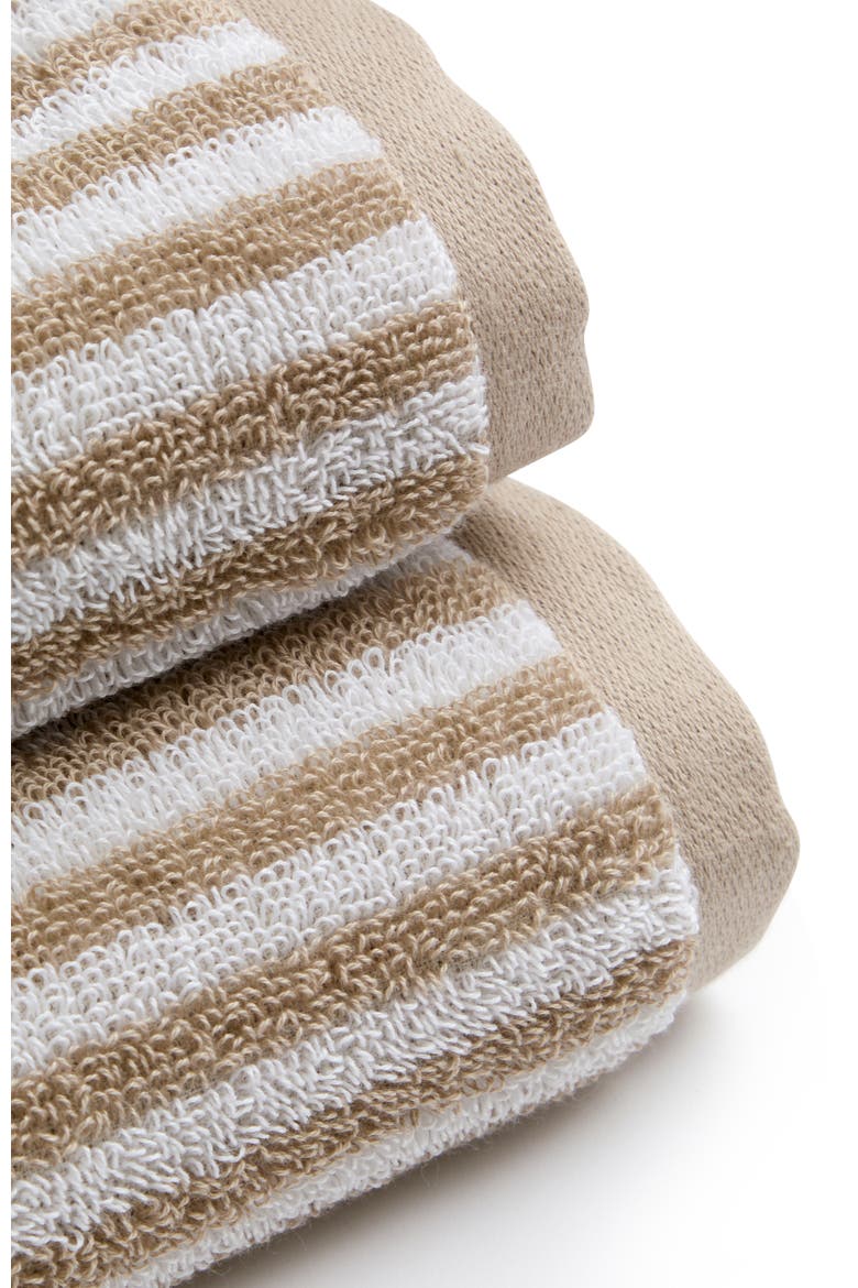 Portobello Stripe Coastal Inspired Hand Towels, Alternate, color, Birch