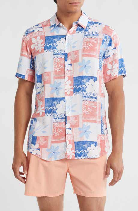 Vintage Summer Short Sleeve Button-Down Shirt