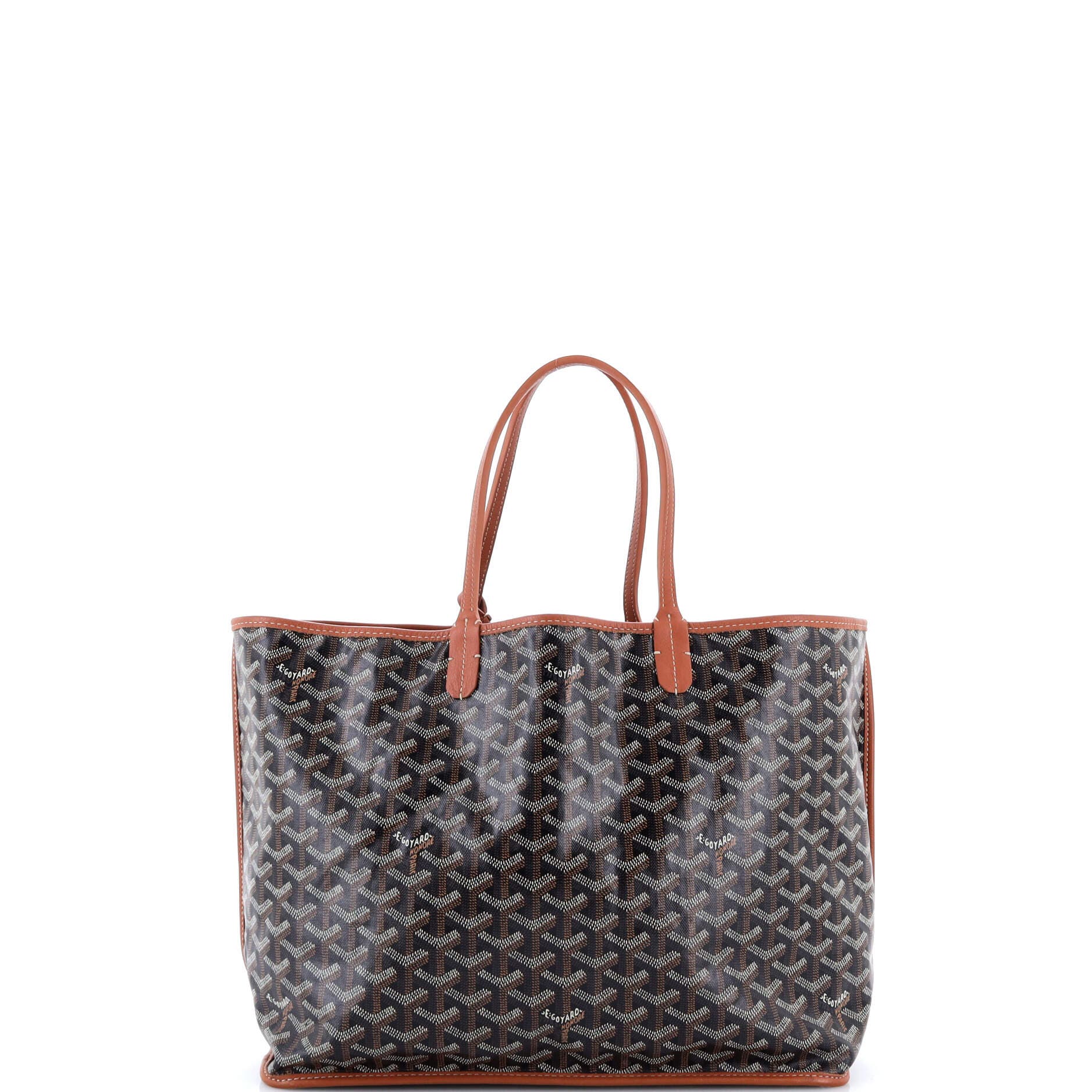 Pre-Owned Goyard Anjou Reversible Tote Coated Canvas PM, Main, color, Brown
