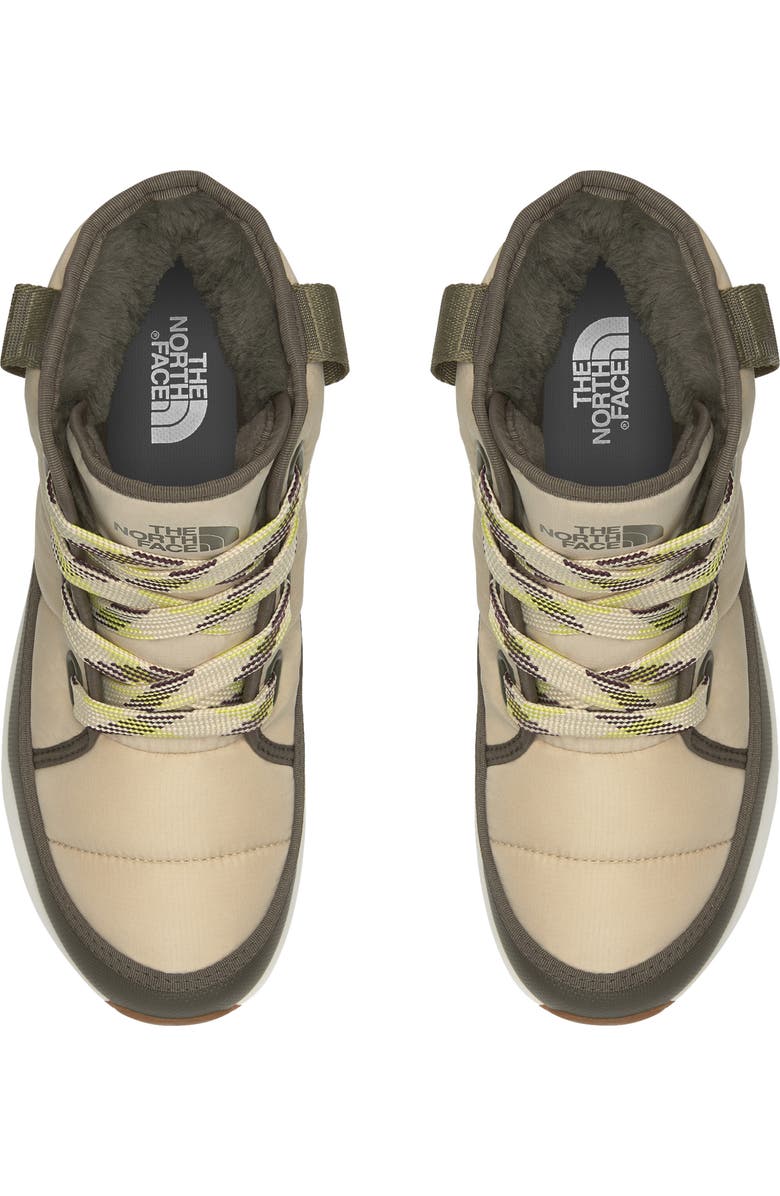 The North Face ThermoBall<sup>™</sup> Luxe Faux Fur Lined Waterproof Boots, Alternate, color, Gravel/ Forest Olive