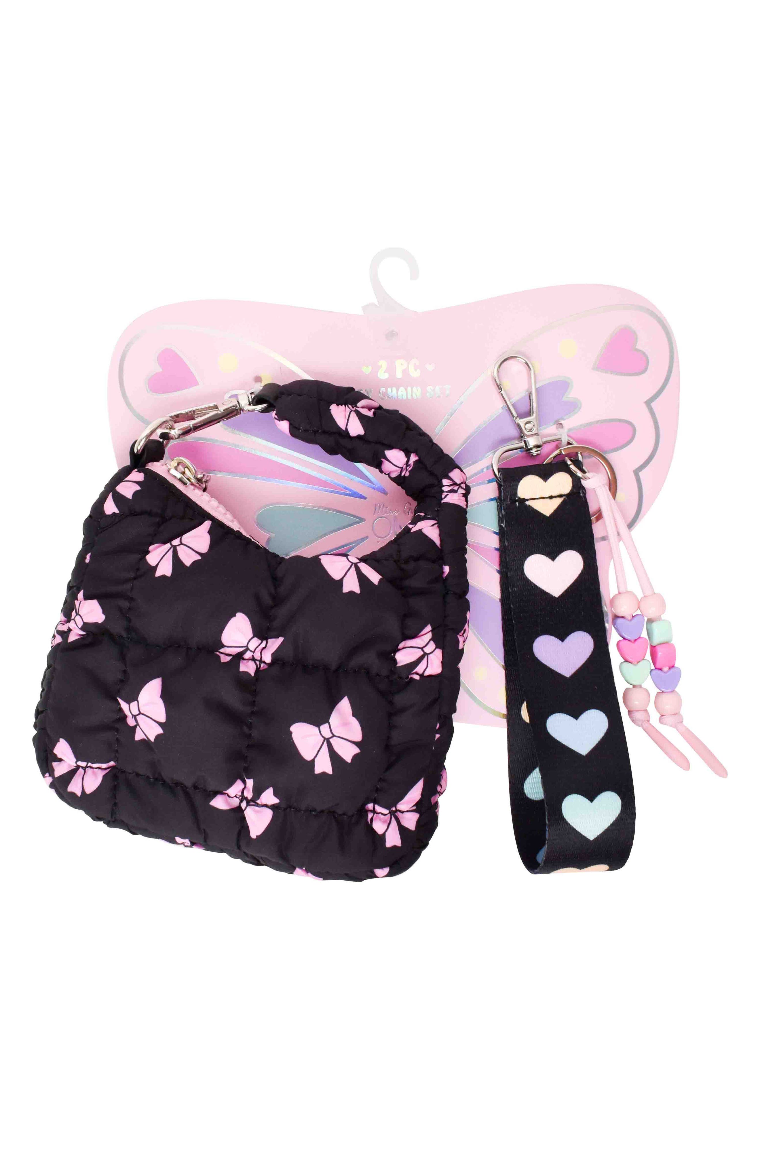 OMG Accessories Kids' 2-Piece Keychain Set, Alternate, color, Black