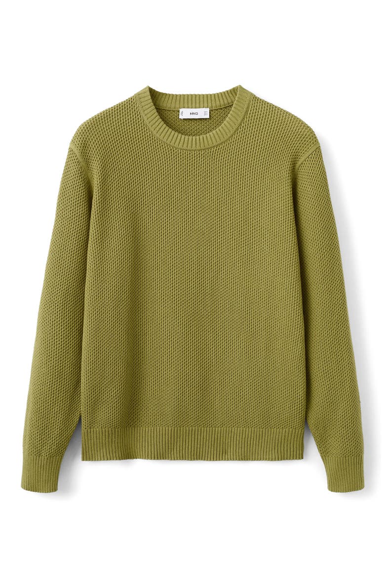 Crewneck Cotton Blend Sweater, Alternate, color, GREEN APPLE