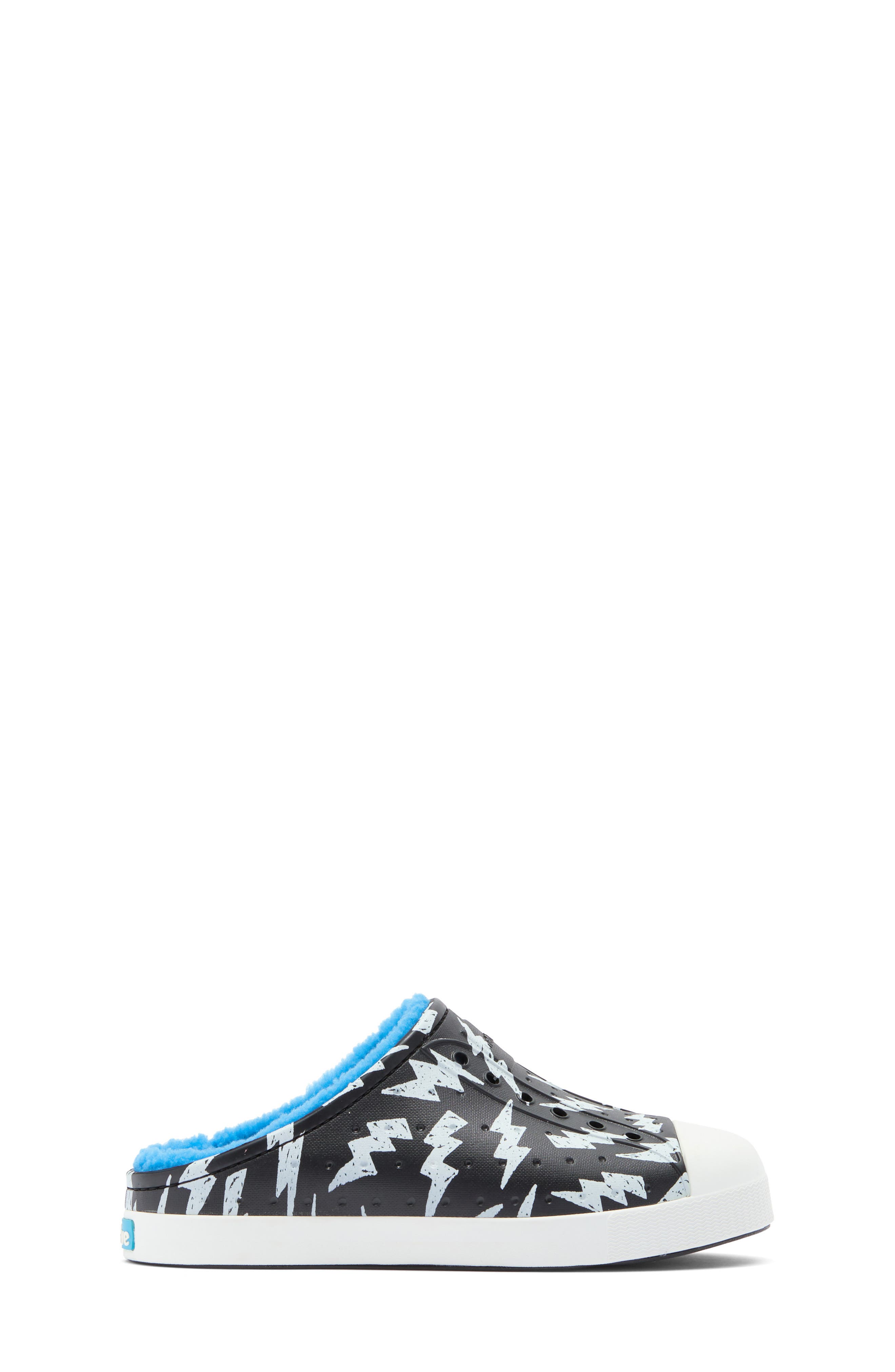 Native Shoes Kids' Jefferson Cozy Slip-On Clog, Alternate, color, Black/ Shell White/ Lghtnglow