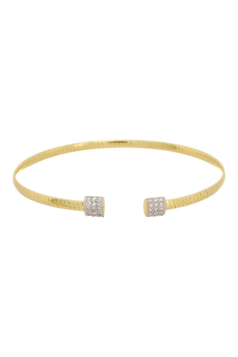 Diamond Cuff Bangle, Main, color, YELLOW