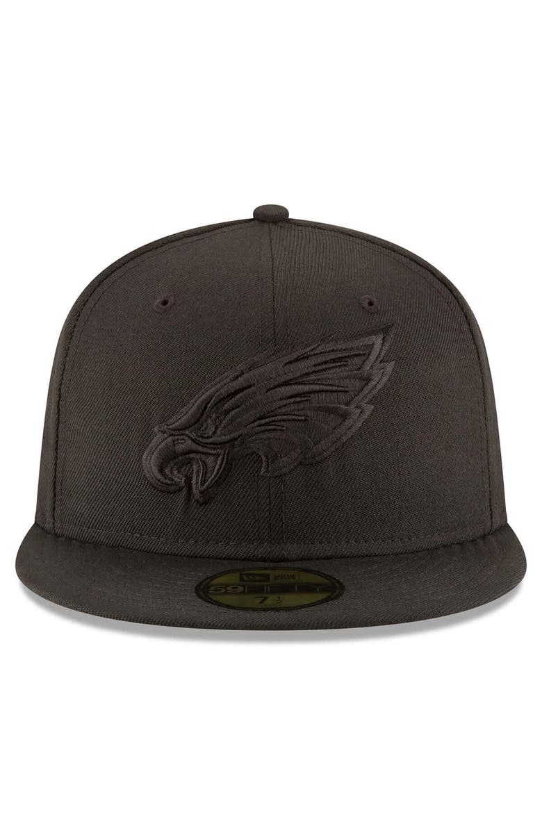 New Era Men's New Era  Black Philadelphia Eagles Super Bowl LIX Champions Tonal Side Patch 59FIFTY Fitted Hat, Alternate, color, 