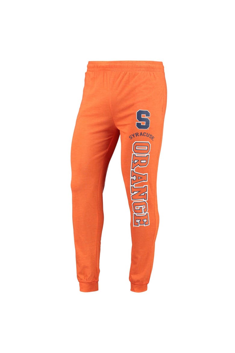 Men's Concepts Sport Orange/Heather Charcoal Syracuse Orange Meter Long Sleeve Hoodie T-Shirt & Jogger Pajama Set, Alternate, color, Orange