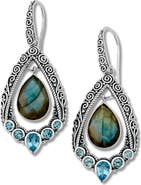 SAMUEL B. Labradorite Blue Topaz Earrings