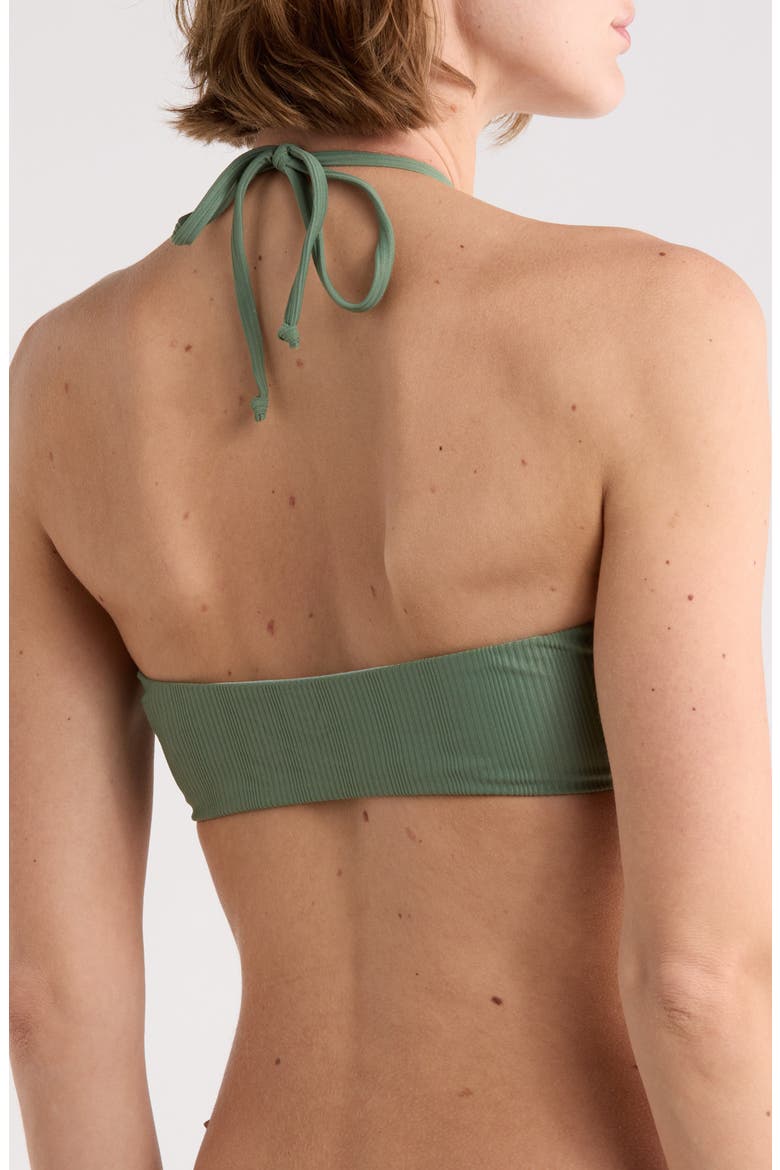 Amalfi Halter Bikini Top, Alternate, color, AVOCADO RIB