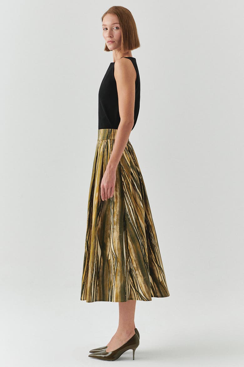 Sloan Striped Skirt, Alternate, color, Yellow