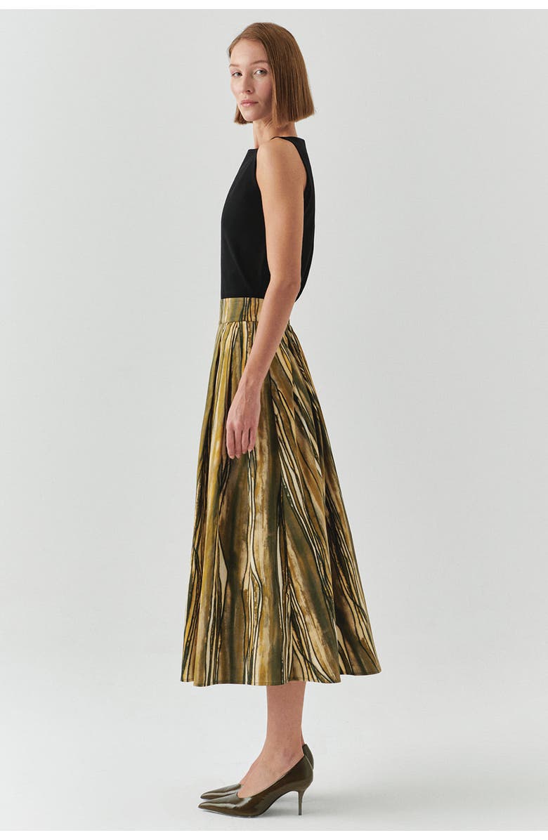 Exquise Sloan Striped Skirt, Alternate, color, Yellow