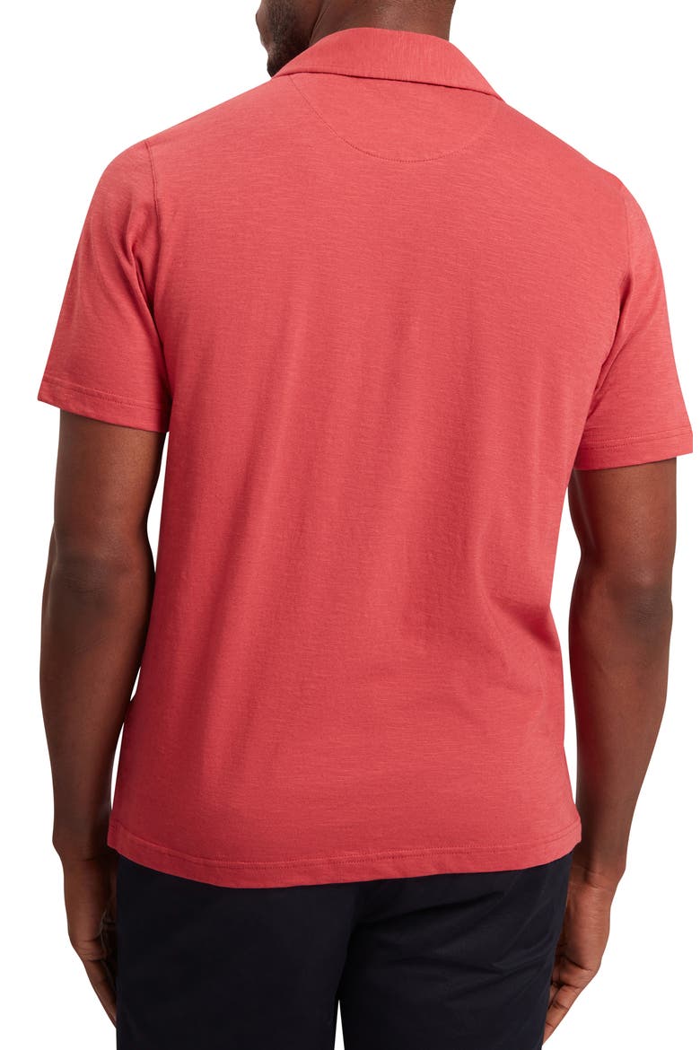 Fendry Cotton & Linen Knit Camp Shirt, Alternate, color, DEEP-PINK