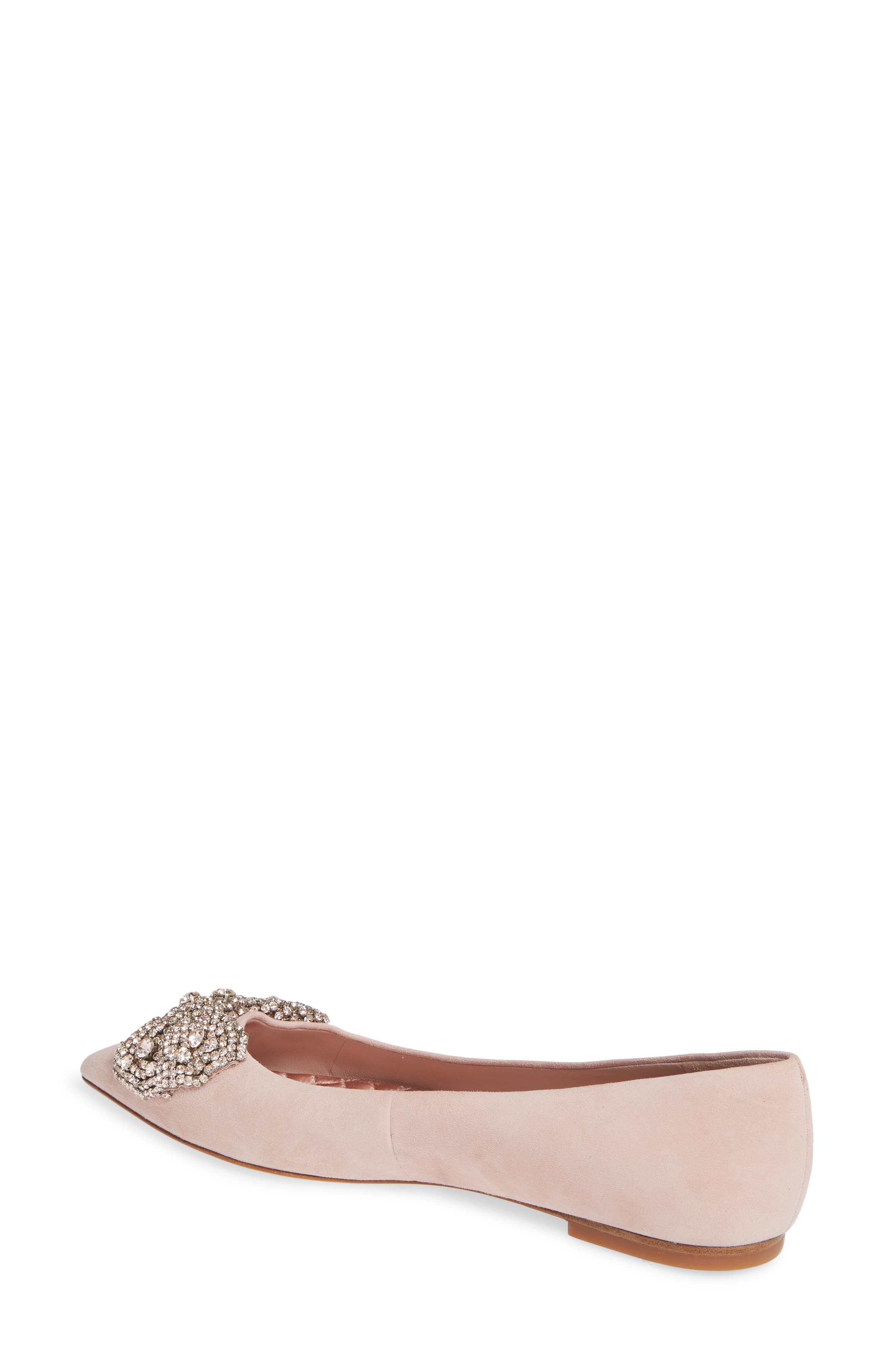 Tory Burch Esme Crystal Bow Flat, Alternate, color, 