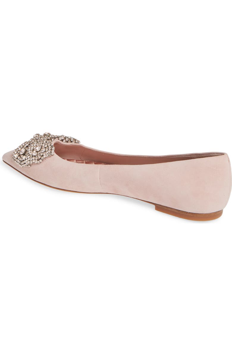 Tory Burch Esme Crystal Bow Flat, Alternate, color,