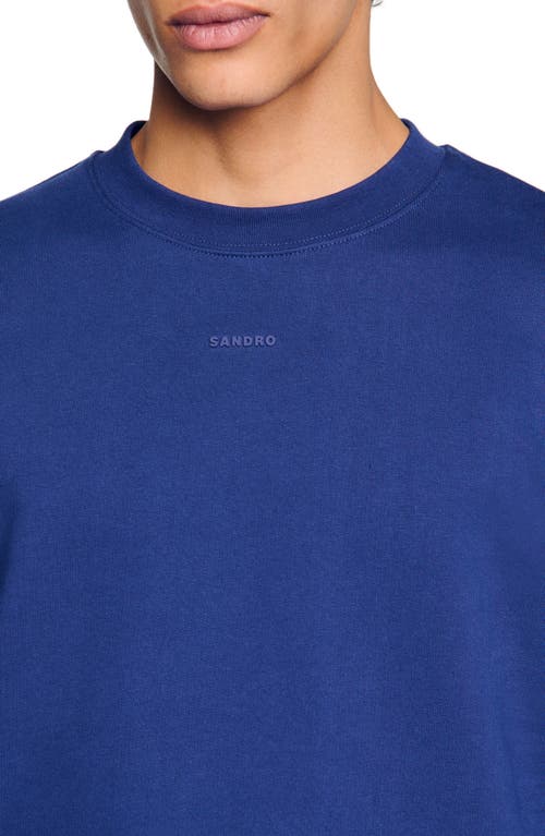 Sandro Logo Sweatshirt In Royal Blue