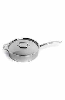 BergHOFF Professional Stainless Steel 10/18 Tri-Ply 5.2 Qt Saute Pan and SS Lid, 11"