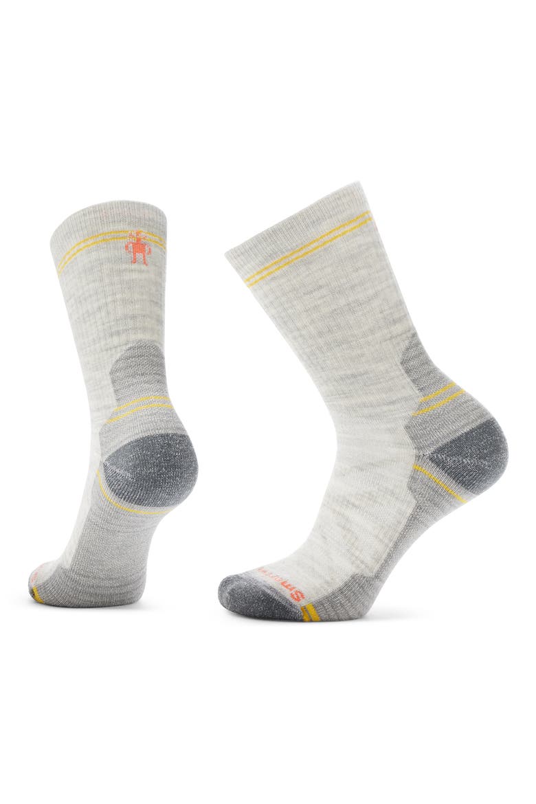 Light Cushion Merino Wool Blend Hiking Crew Socks, Main, color, ASH