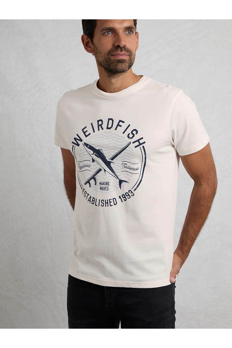 Hudson Front Print Branded T-Shirt, Main, color, White