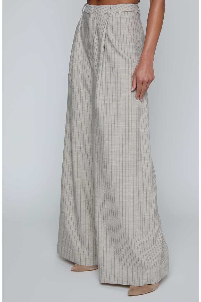 Allanah Pinstripe Wide Leg Pants, Alternate, color, GREY/ TAN PINSTRIPE
