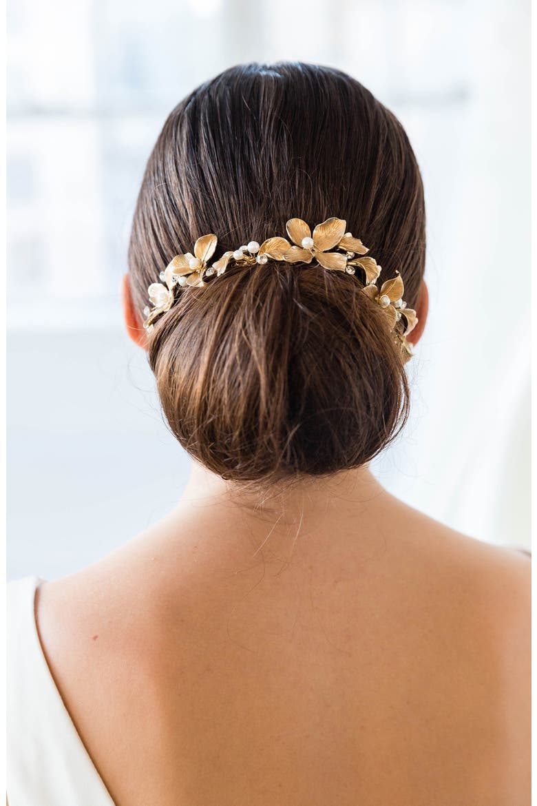 Noemie Halo Crown Comb (Nordstrom Exclusive), Alternate, color, GOLD