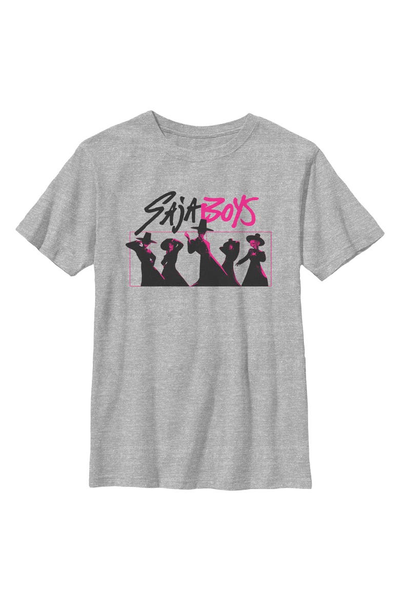 Boys' Your Saja Boys' Idols T-Shirt, Main, color, Grey: Dancing Pink