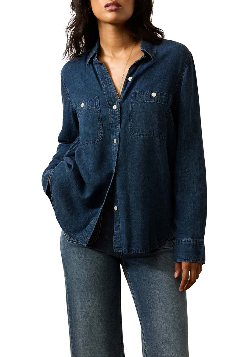 Tried & True Chambray Classic Shirt, Main, color, NIGHT LAGOON WASH